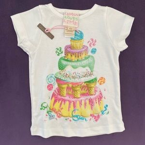 Short sleeve shirt for 1 year old/12 months with sequin desserts NWT